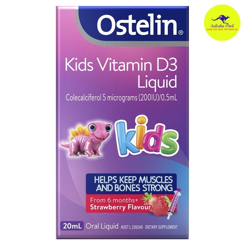 Siro bổ sung vitamin cho trẻ Ostelin Kids Vitamin D3 Liquid 20ml Siro bổ sung vitamin cho trẻ Ostelin Kids Vitamin D3 Liquid 20ml