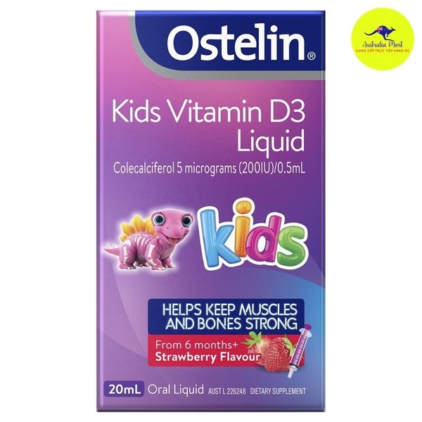 Siro bổ sung vitamin cho trẻ Ostelin Kids Vitamin D3 Liquid 20ml Siro bổ sung vitamin cho trẻ Ostelin Kids Vitamin D3 Liquid 20ml