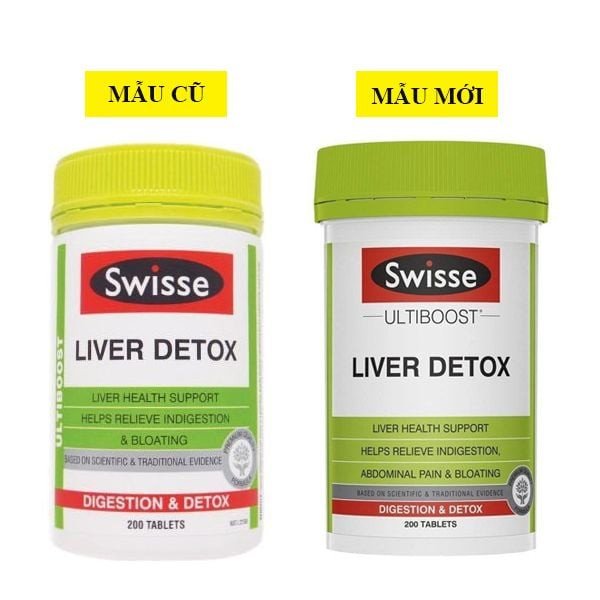 Sản phẩm thải độc gan của Úc Swisse Liver Detox mẫu mới và cũ