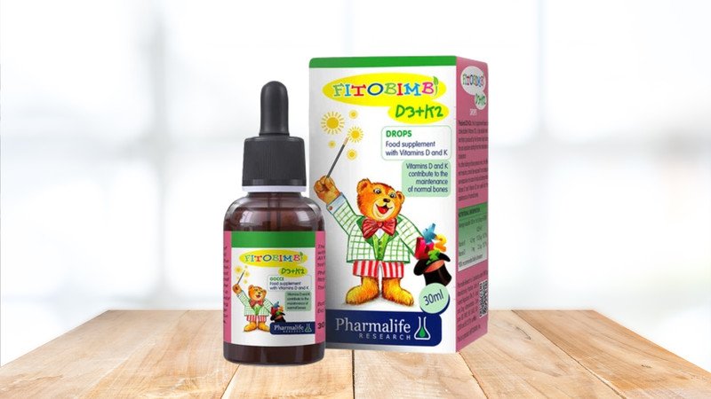 Sản phẩm vitamin D3 K2 dạng nhỏ giọt hỗ trợ canxi cho bé