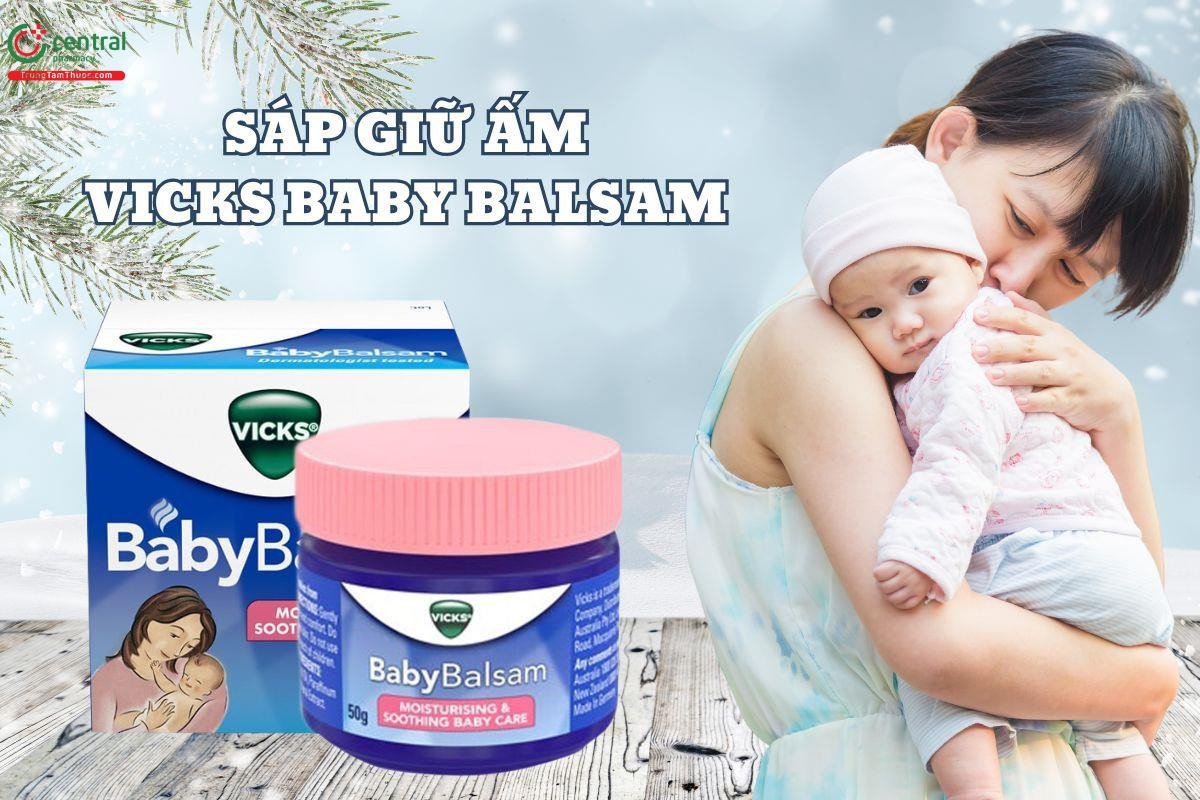 Sáp giữ ấm giảm ho Vicks Baby Balsam Đức làm dịu triệu chứng cúm