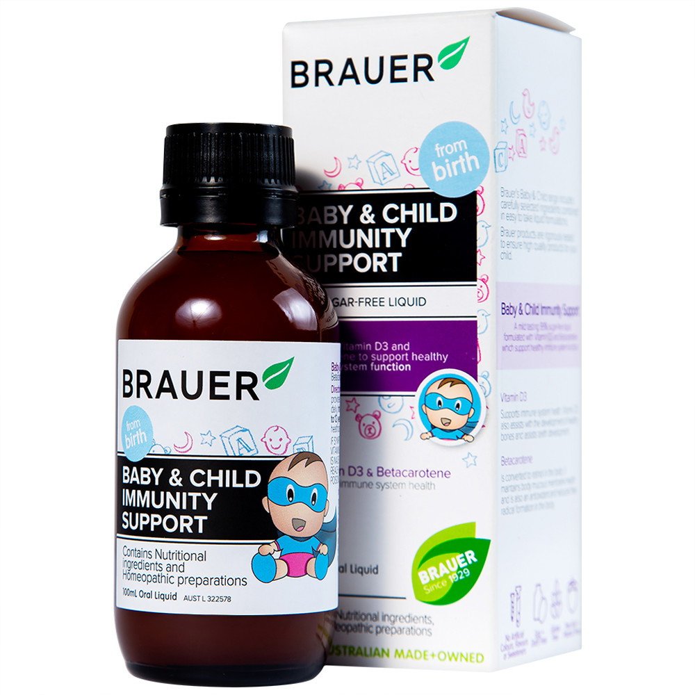 Siro Brauer Immunity Support giúp tăng đề kháng tự nhiên cho trẻ