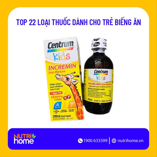 Siro Centrum Kids Incremin Iron Mixture hỗ trợ phát triển toàn diện