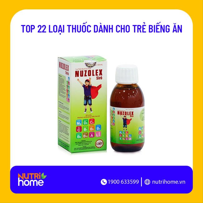 Siro Nuzolex hỗ trợ tiêu hóa và tăng cường hấp thu dưỡng chất cho bé