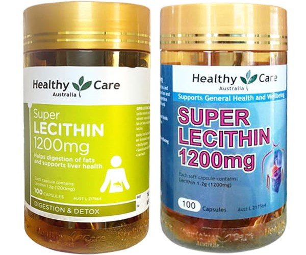 So sánh bao bì cũ và mới của sản phẩm Healthy Care Lecithin