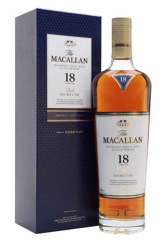 So sánh hai phiên bản Macallan 18: Double Cask và Sherry Oak, mỗi loại mang một phong cách riêng.