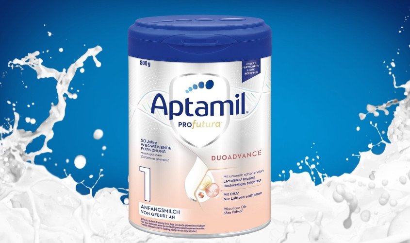 Sữa Aptamil Đức số 1 với canxi và vitamin D giúp bé phát triển xương vững chắc và tăng cường thể chất