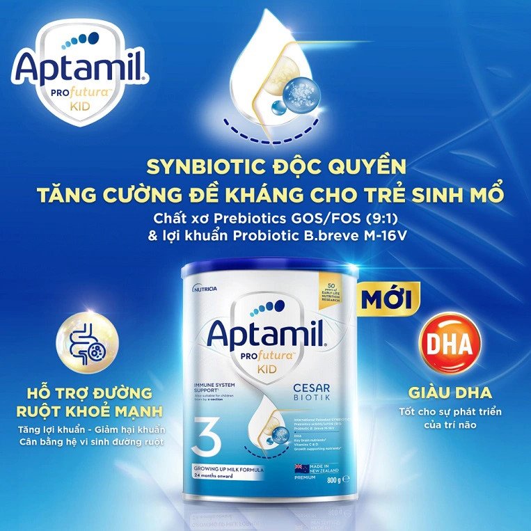 Sữa Aptamil New Zealand được nhiều mẹ bỉm Việt yêu thích