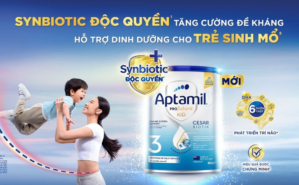 Sữa Aptamil Úc mang đến nguồn dinh dưỡng vượt trội cho bé