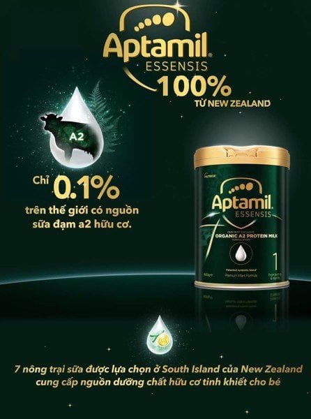 Sữa Aptamil xanh số 1 hữu cơ cho trẻ sơ sinh