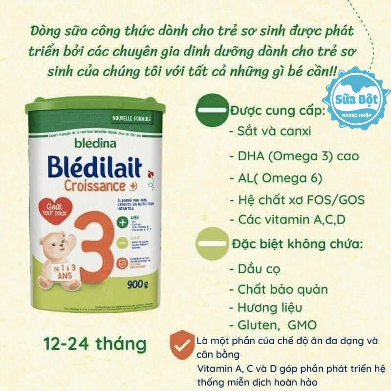 Sữa Bledilait số 3 hỗ trợ phát triển toàn diện cho bé