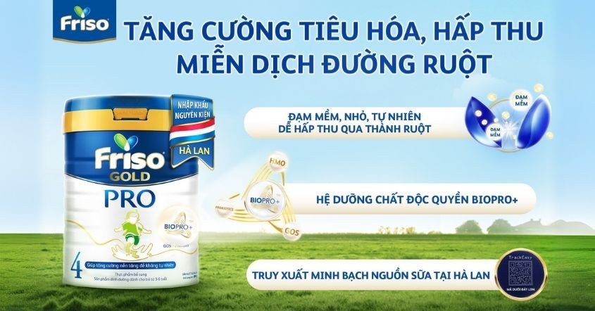 Sữa bột Friso Gold Pro giúp bé tăng cường sức đề kháng