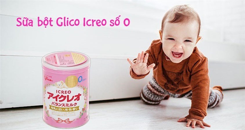Sữa bột Glico Icreo số 0 vị thanh nhạt 800g cho bé 0-12 tháng