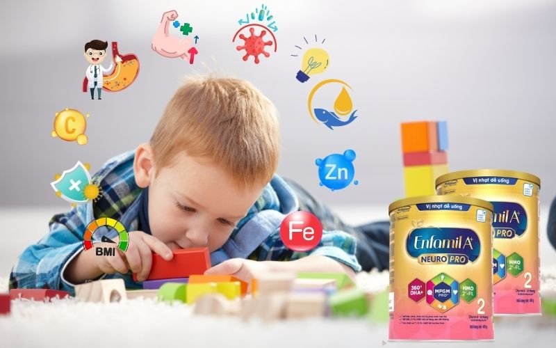 Sữa Enfamil A+, công thức đặc biệt hỗ trợ trí não và phát triển chiều cao vượt trội