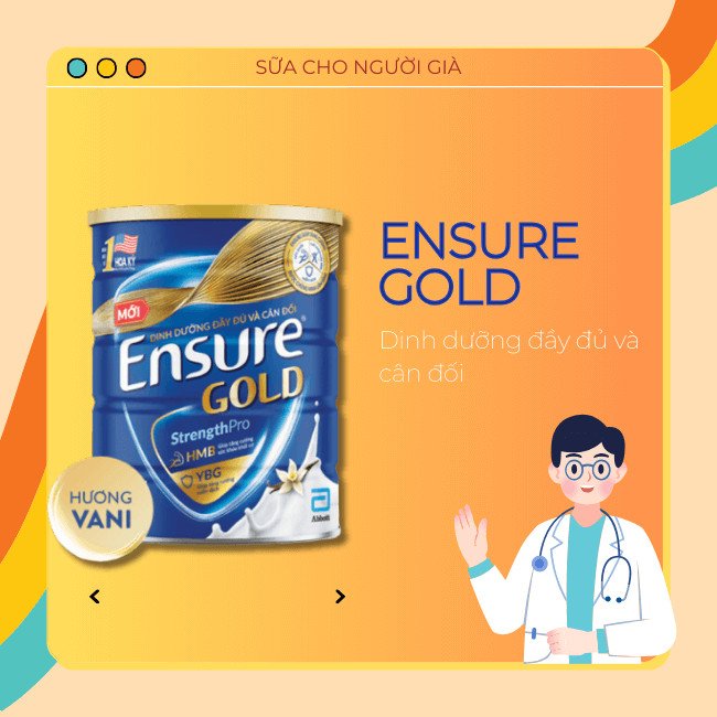 Sữa Ensure Gold giúp tăng cường miễn dịch và khối cơ cho người lớn tuổi