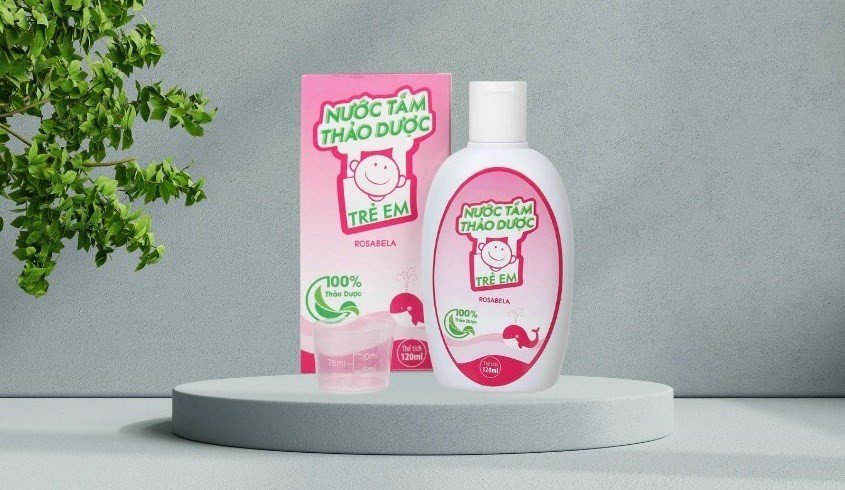 Sữa tắm e bé Rosabela chiết xuất thảo mộc giúp giảm rôm sảy