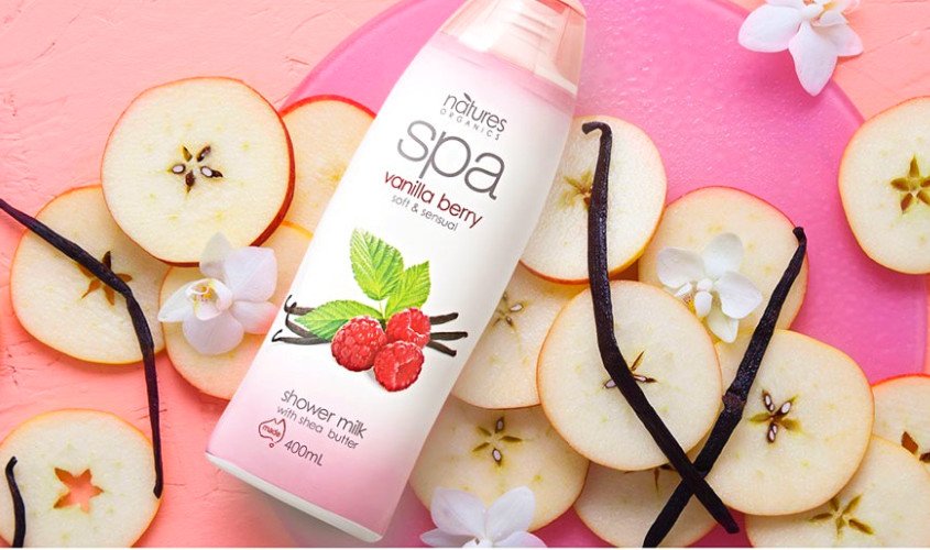 Sữa tắm SPA hương vani và mâm xôi từ Úc