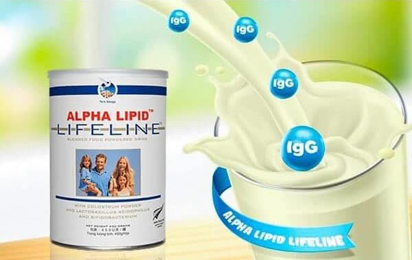 Thành phần dinh dưỡng dồi dào, bao gồm kháng thể và vitamin thiết yếu trong sữa non Alpha Lipid.