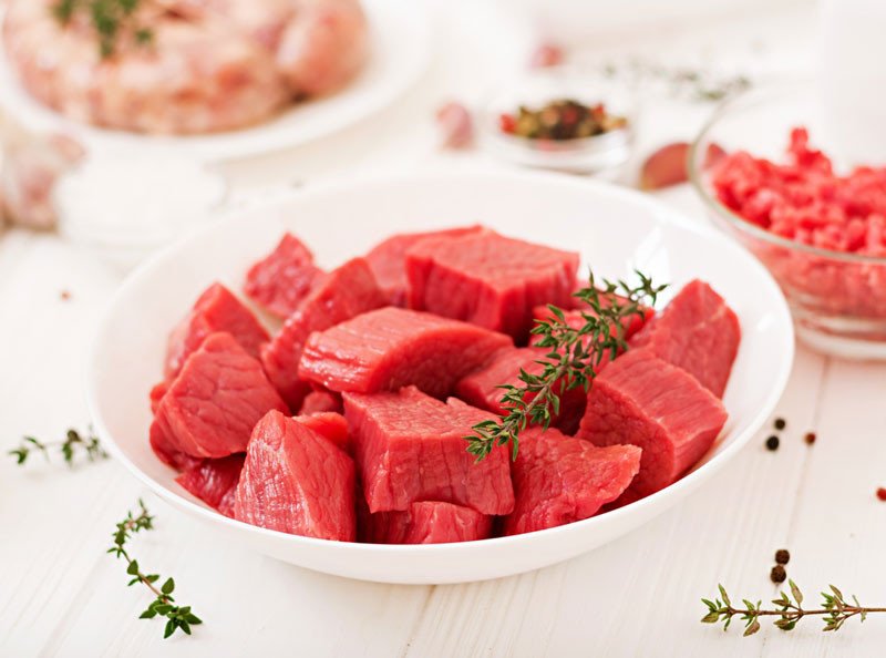 Thịt nạc đỏ chứa nhiều sắt