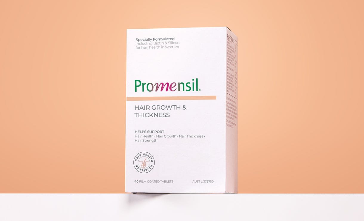 Thực phẩm bổ sung Promensil Hair Growth & Thickness hỗ trợ mọc tóc và làm dày tóc hiệu quả