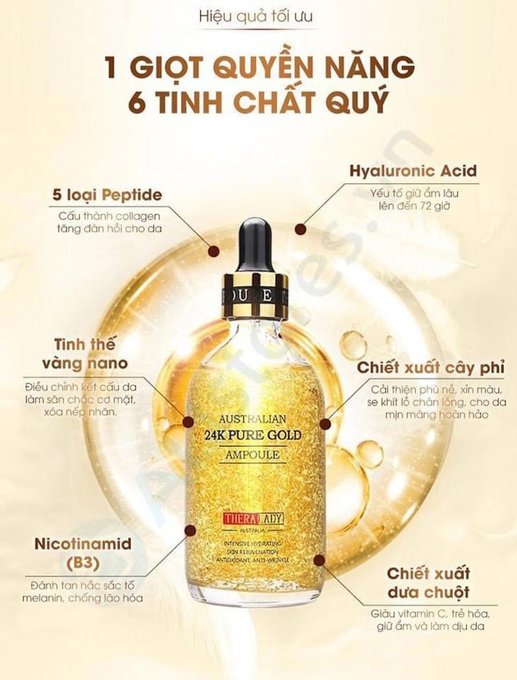 Tinh chất serum vàng 24k Pure Gold Úc chính hãng