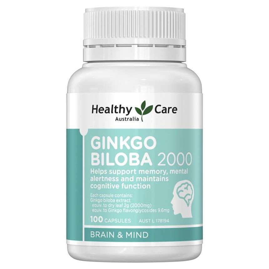 Tổng quan về viên uống bổ não Healthy Care Ginkgo Biloba của Úc