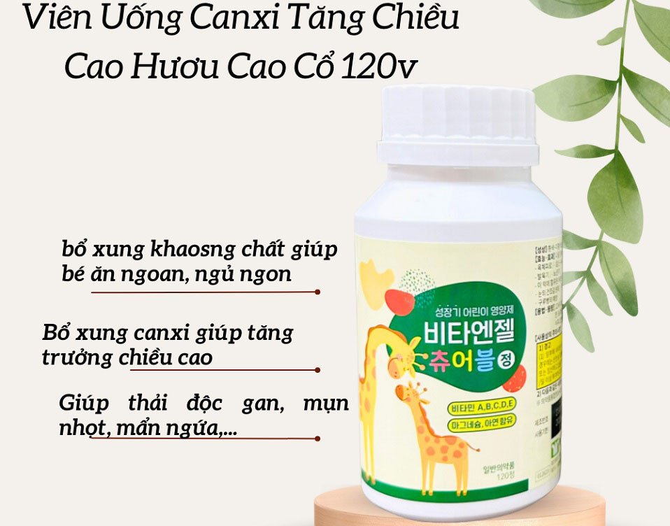 Trẻ em và lợi ích của canxi hươu cao cổ