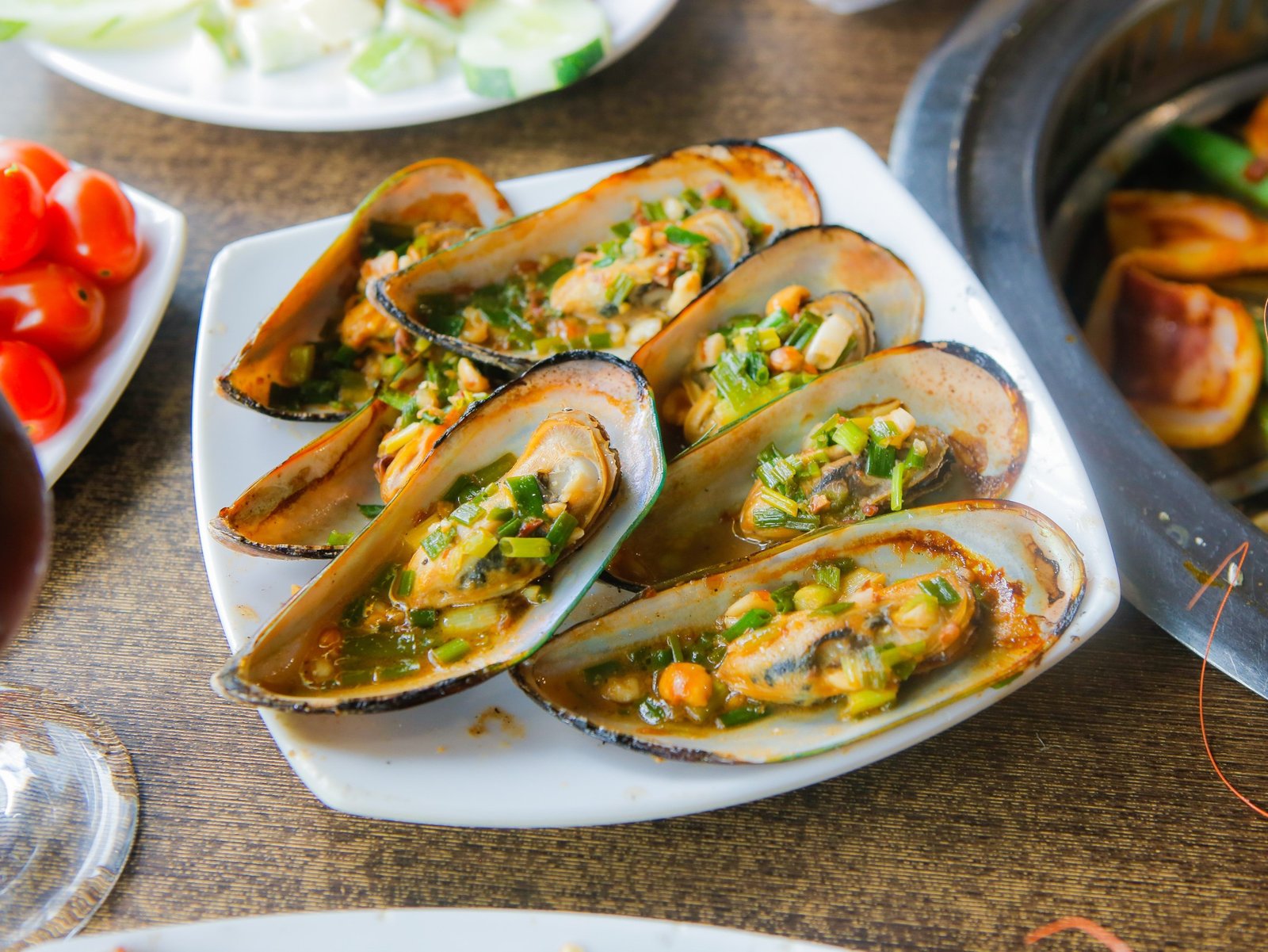 Vẹm xanh nướng mỡ hành thơm ngon, món ăn hấp dẫn từ mussel