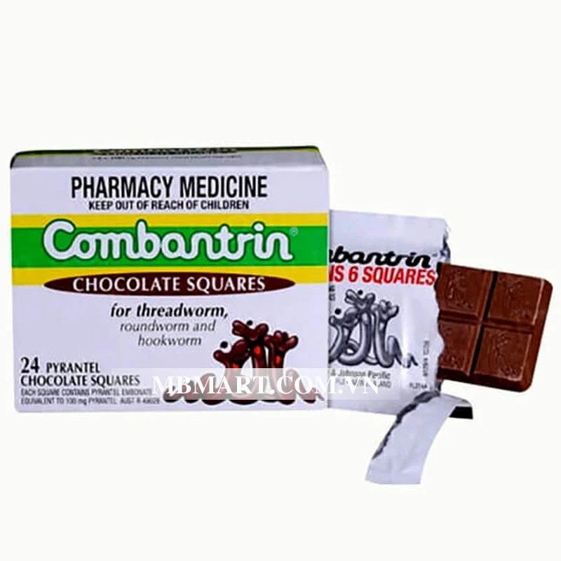 Vỉ Thuốc tẩy giun Socola Úc Combantrin