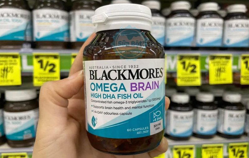 Viên dầu cá Blackmores Omega Brain x4 DHA Úc 60 viên