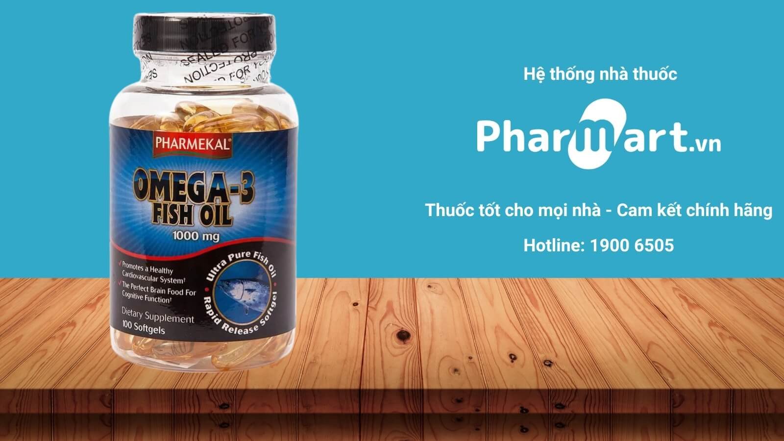 Viên dầu cá Omega 3 Fish Oil 1000mg của Mỹ hỗ trợ thị lực và não bộ