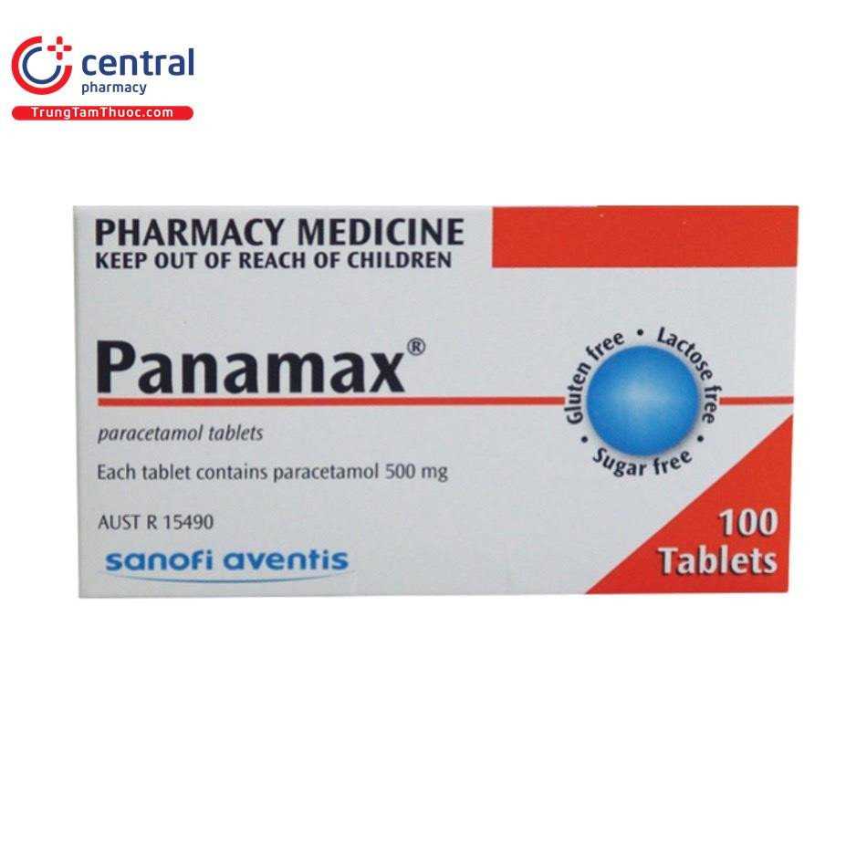 Viên Panamax 500mg trên tay