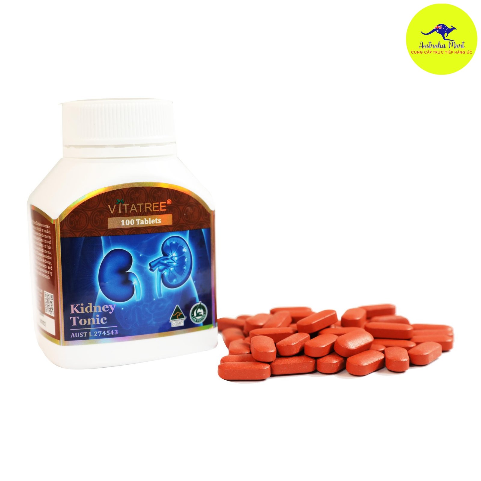 Viên uống bổ thận Vitatree Kidney Tonic chính hãng - 100 viên/hộp Viên uống bổ thận Vitatree Kidney Tonic chính hãng - 100 viên/hộp