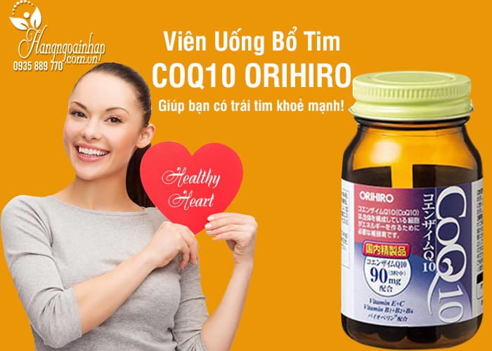 Viên uống bổ tim CoQ10 Orihiro 90mg Nhật Bản hỗ trợ tim mạch