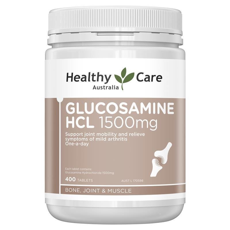 Viên uống Glucosamine HCL 1500mg của thương hiệu Healthy Care, nhập khẩu từ Úc
