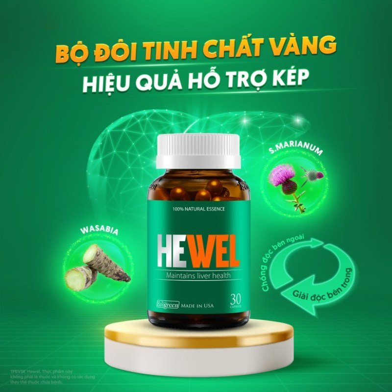 Viên uống Hewel giúp bảo vệ gan, bổ sung dưỡng chất cần thiết