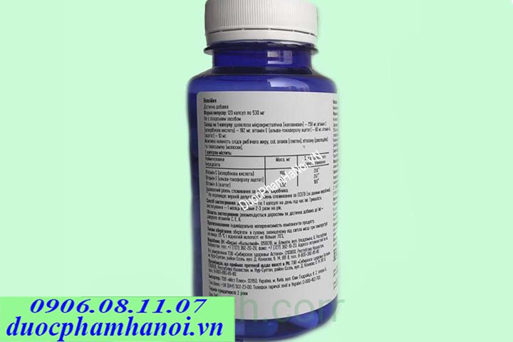 Viên uống Novomin của Nga với thành phần chống oxy hóa