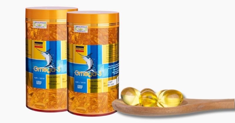 Viên uống Omega 3 Costar của Úc hỗ trợ sức khỏe mắt và tim mạch.