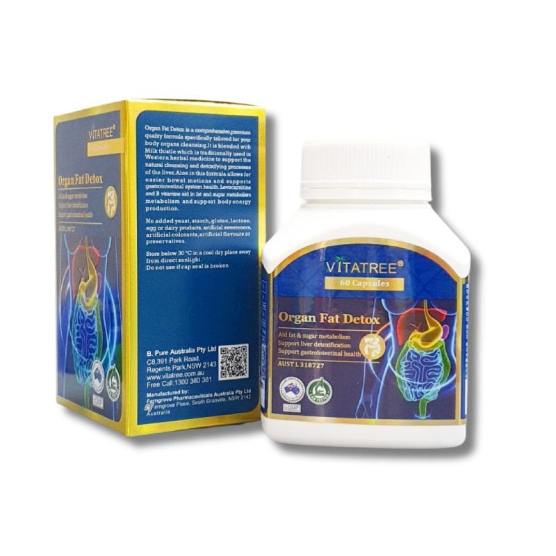 Vitatree Organ Fat Detox - viên uống giải độc gan Úc hỗ trợ thải độc