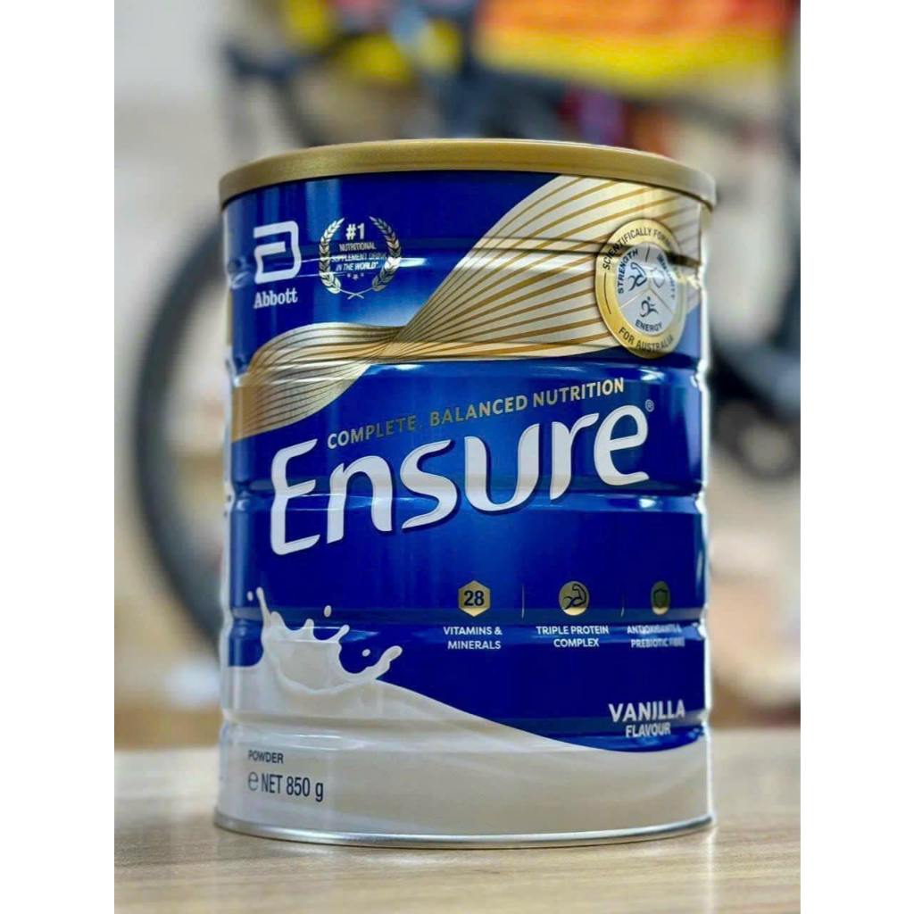 Sữa bột Ensure vị Vani Úc - 850g Mẫu mới Sữa bột Ensure vị Vani Úc - 850g Mẫu mới