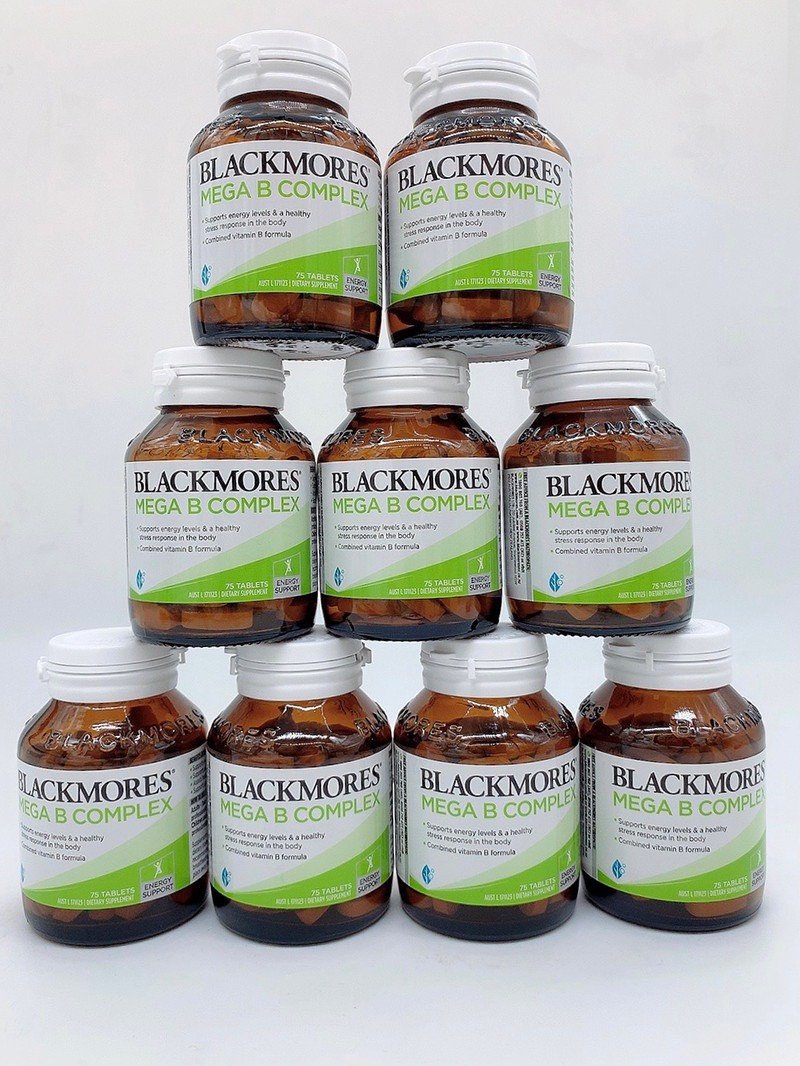 Viên Vitamin B tổng hợp tăng sức bền Blackmores Mega B Complex Energy Support Vitamin B12 75 Tablets Viên Vitamin B tổng hợp tăng sức bền Blackmores Mega B Complex Energy Support Vitamin B12 75 Tablets