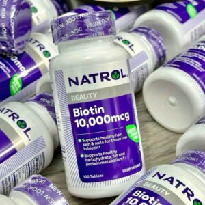 Viên uống hỗ trợ mọc tóc Natrol Biotin 10.000 mcg của Mỹ 100 viên 