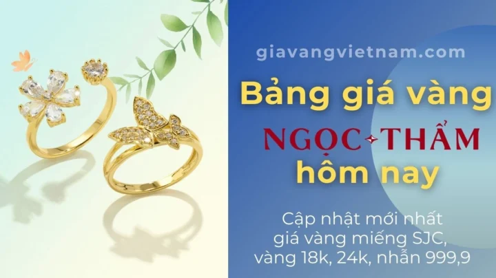 Biển hiệu tiệm vàng Ngọc Thẫm