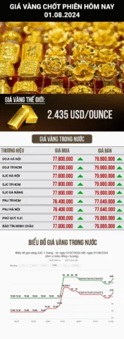 Biểu đồ biến động giá vàng trong nước