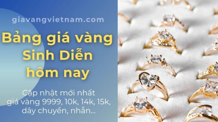 Biểu đồ diễn biến giá vàng sinh diễn