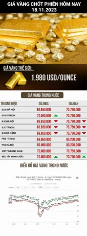 Biểu đồ giá vàng 18K qua các năm