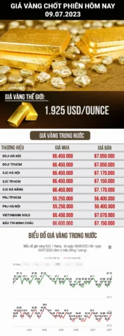 Biểu đồ giá vàng hôm nay
