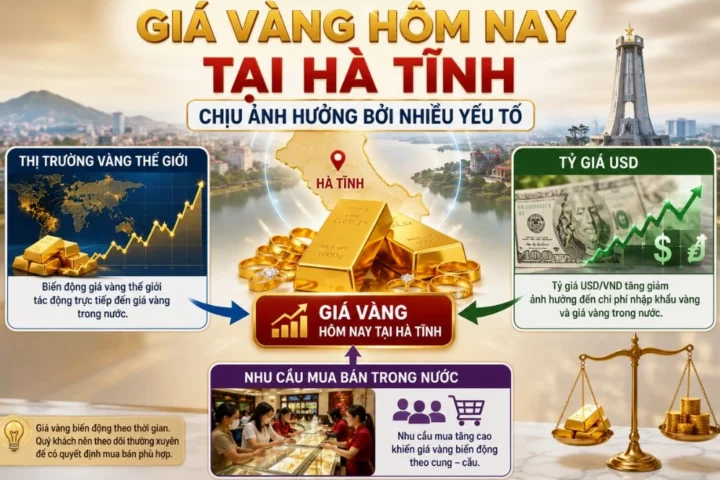Biểu đồ giá vàng PNJ tại Hà Tĩnh