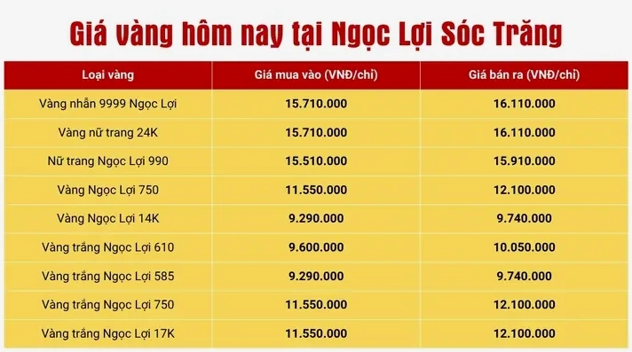 Giá Vàng Sóc Trăng 2026: Biến Động, Dự Báo và Lời Khuyên Đầu Tư Cận cảnh vàng SJC tại tiệm vàng Ngọc Lợi, Sóc Trăng