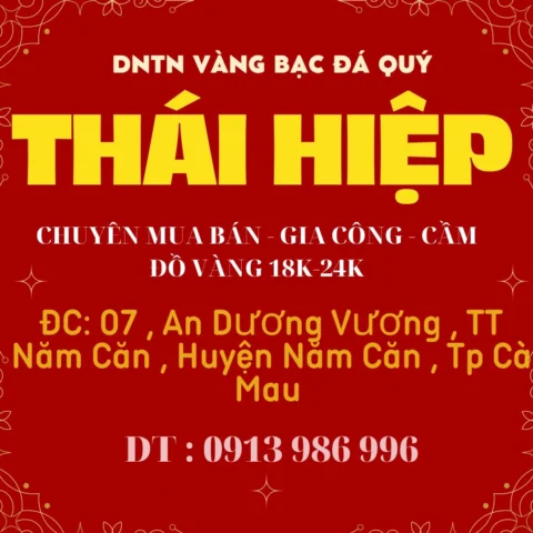 Cửa hàng trang sức vàng tại Cà Mau